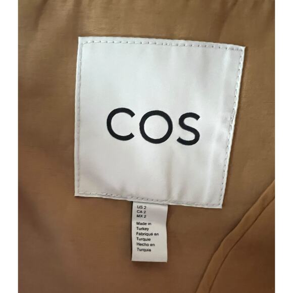NWT Women's COS Tan Linen Blend Two-Button Work Office Blazer - Size 2 $190 - Picture 10 of 10
